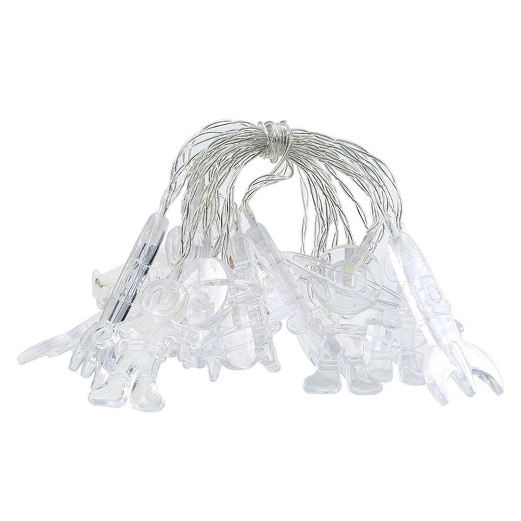 10 LED Children's Room LED String Light Astronaut Spaceship Rocket Pendants Holiday Party Lights Wall Window Nursery Or Decor