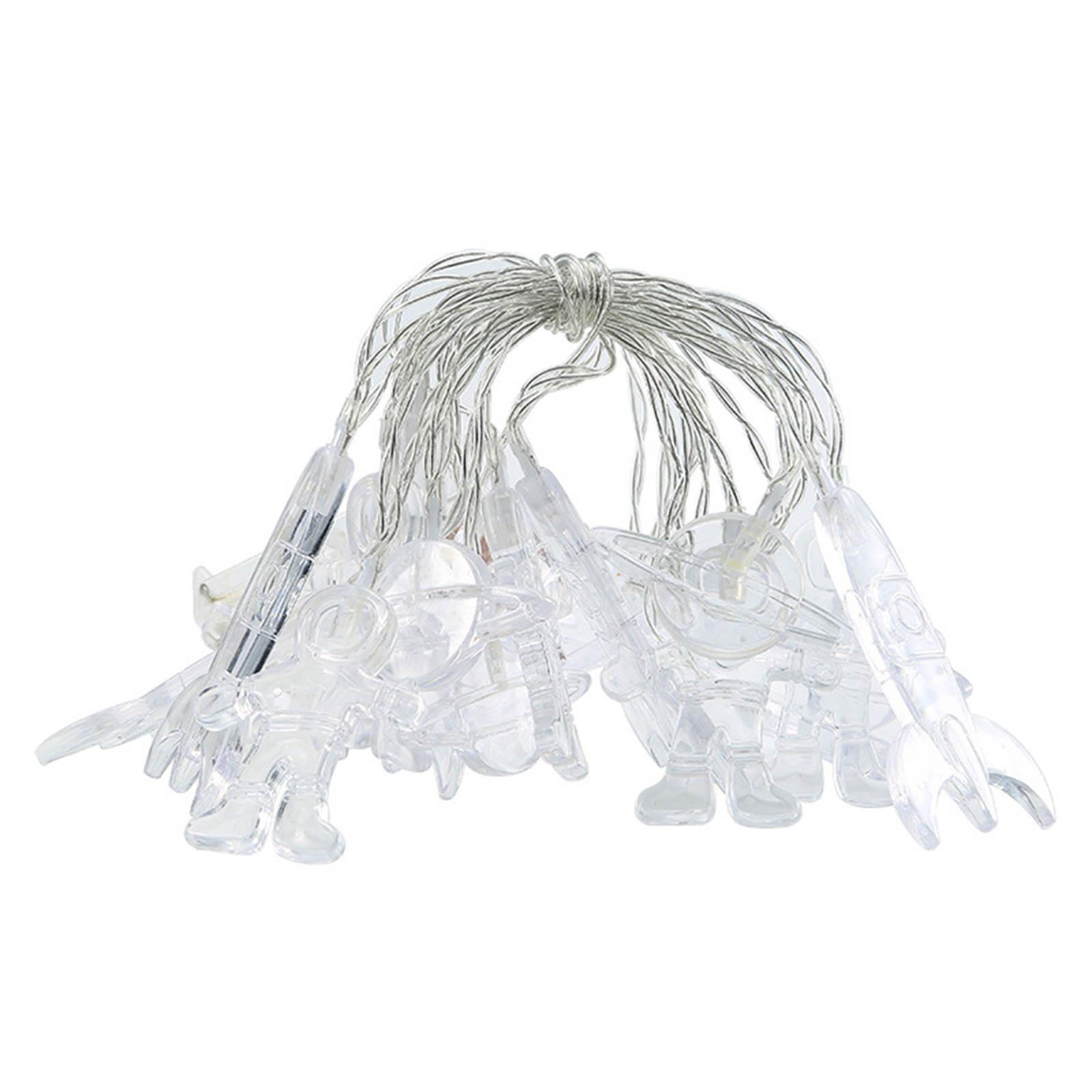 

10 светодиодных светодиодных гирлянд для детской комнаты, космонавт, космический корабль, подвески-ракеты, праздничные вечерние светильники, настенные, оконные, детские или декор One Size