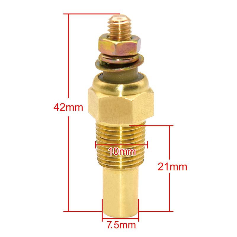52mm Water Temperature Gauge + Water Temp Sensor 10mm Celsius White LED Light Car Temp Meter Joint Pipe Adapter 26mm ~ 40mm