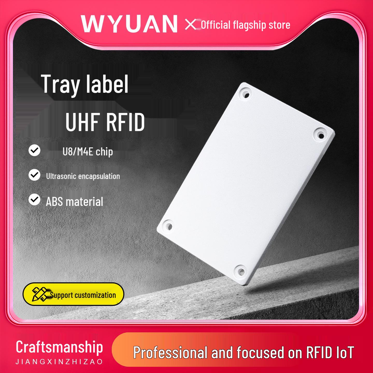 УВЧ RFID-метка для паллет WYUAN для управления складскими активами ABS8654 with 3M Adhesive