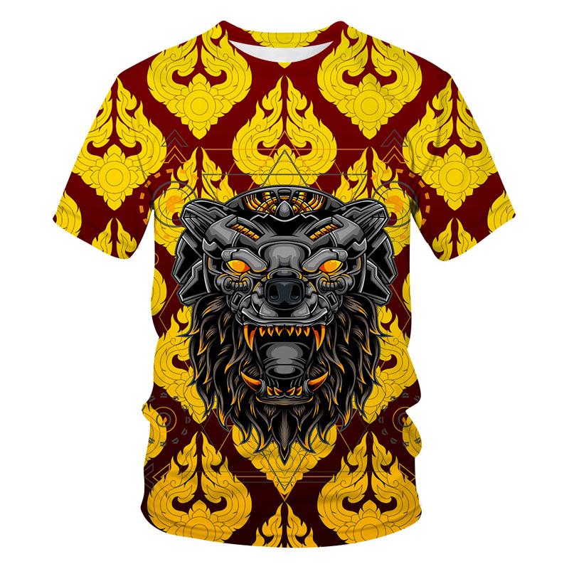2021 Hot Top Street Fashion Men’s Abstract Pattern T-shirt Summer 3D T-Shirt Men's Large Size Casual Short Loose Pullover TShirt