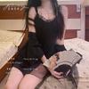 Sexy Pajamas Ladies Hot Pure Desire Private Room High Sense Summer Ice Lace Nightdress Suspender Loungewear