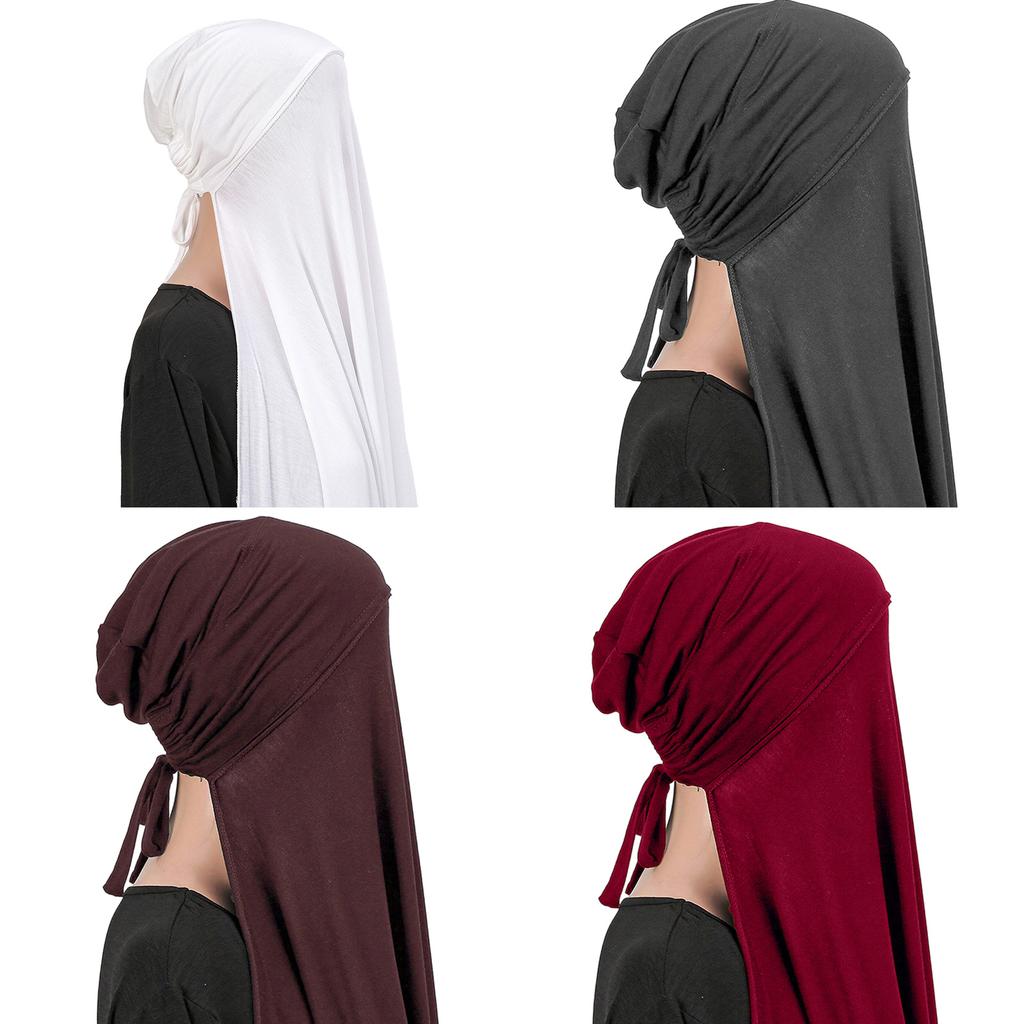 Damen Hijab Kopftuch Schal Wickeltuch für Muslimisches Gebet Ramadan Eid 170cm x 55cm Atmungsaktiv und Schnelltrocknend Kopfbedeckung Schal