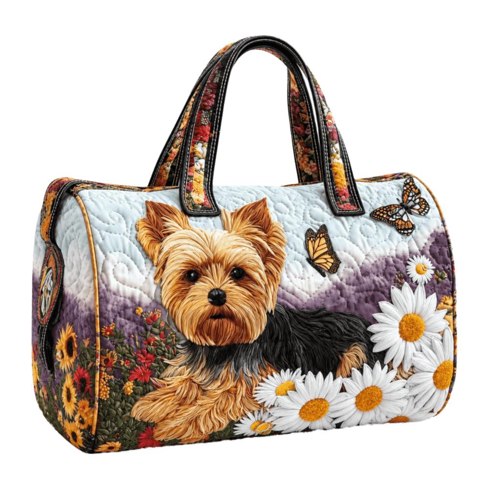 Large Capacity Travel Duffel Bag Printed Carrying Handbag Retro Quilted Duffle Bag Camping