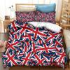 New 3D Print Britain United Kingdom Flag Bedding Set Double Twin King Duvet Cover Comforter Pillowcase Boys Girls Adults Bedroom