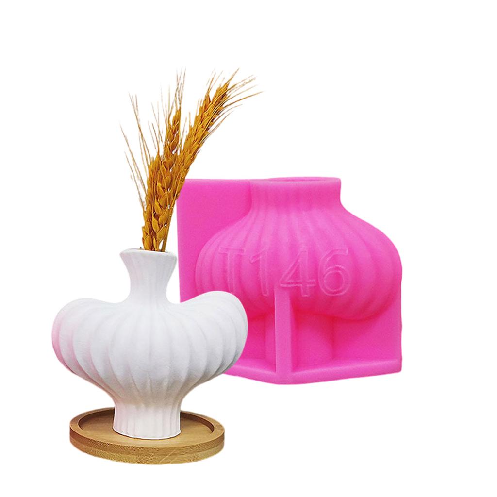 Silicone Vase Moulds Silicone Planter Molds Striped Shape Craft Molds Sculpture Moulds Suitable for Flower Arrangements