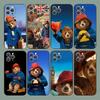 Cute P-Paddington Bear   Phone Case For iPhone 15,14,13,12,11,Plus,Pro Max,XS,X,XR,SE,Mini,8,7 Soft Silicone Black Cover