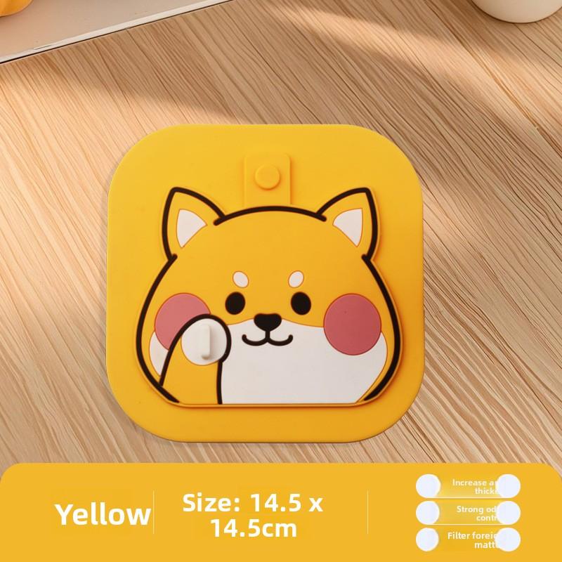 

Floor Drain Anti-odor Silicone Pad, Sewer Anti-odor Silicone Cover, Bathroom and Toilet Anti-insect and Anti-odor Backflow Magic Tool Shiba Inu жёлтый