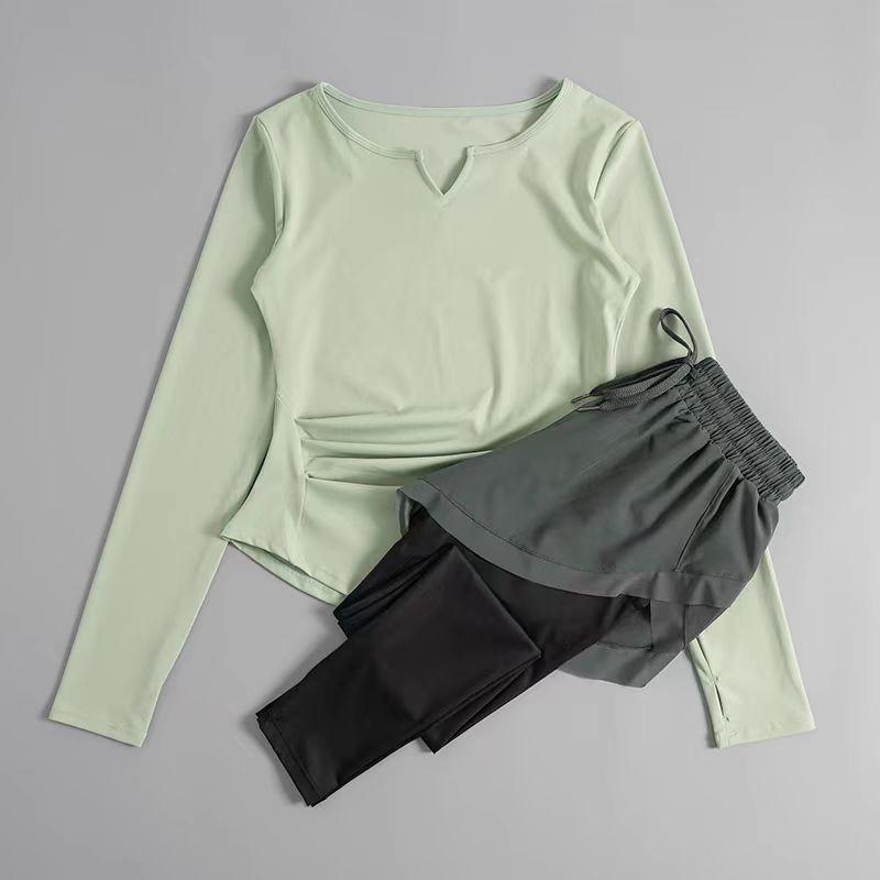 2024 Women's Quick-Dry Yoga Suit: Autumn/Winter Activewear for Running, Pilates, and Fitness
