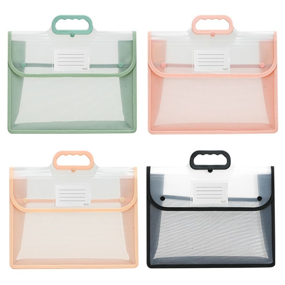 Multifunctional Test Paper Storage Bag Button Function Student Tote Bag School Office Supplies