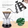 304 Stainless Steel Pour Over Coffee Kettle, Cloud Drip Kettle Long Spout Temperature Control for Drip Coffee Brewing  KFS-007