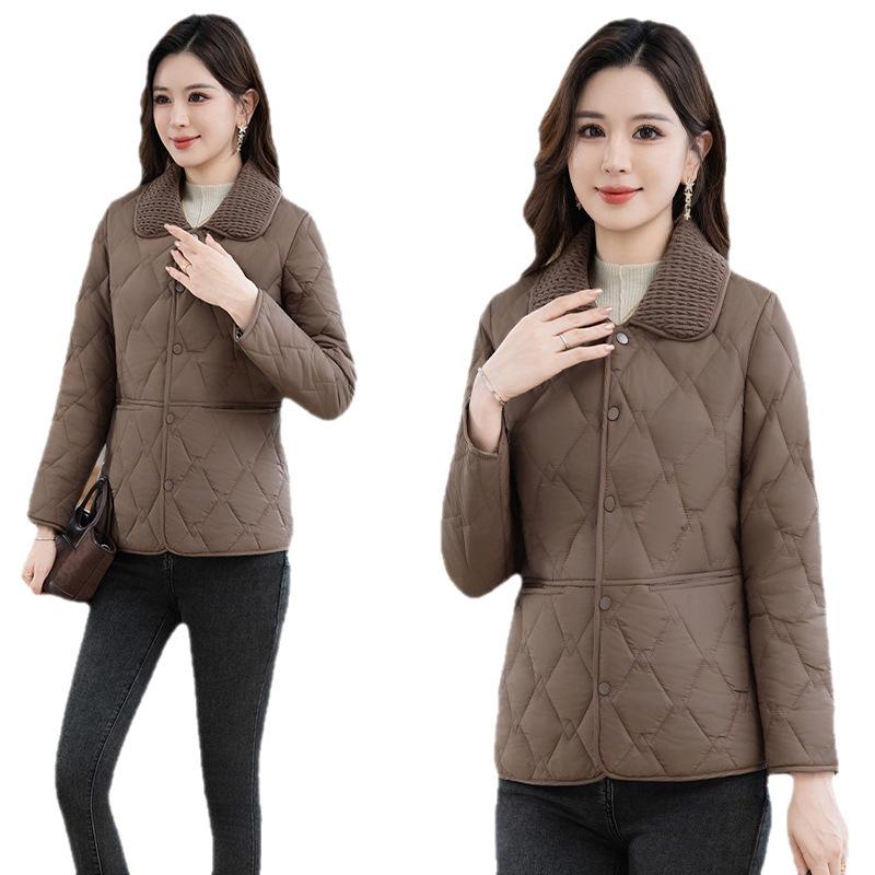 Middle-aged women's clothing mother light and thin winter clothing new cotton-padded jacket foreign gas cotton-padded jacket middle-aged and elderly s