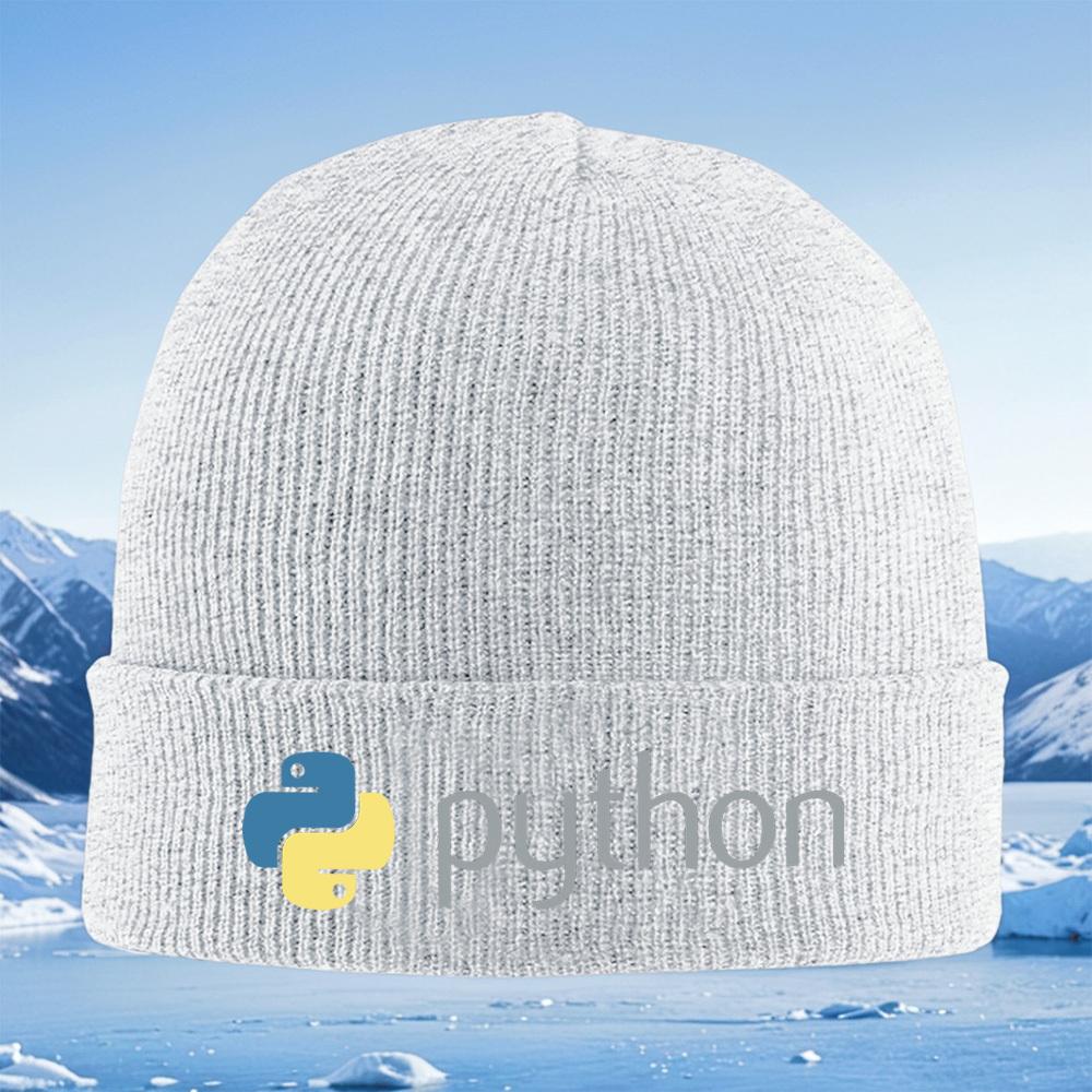 Snake Logo Python Programming Code Men Women Unisex Knitted Hat Beanie Pullover Cap Winter Thermal Warm Christmas Outdoor Cyclin