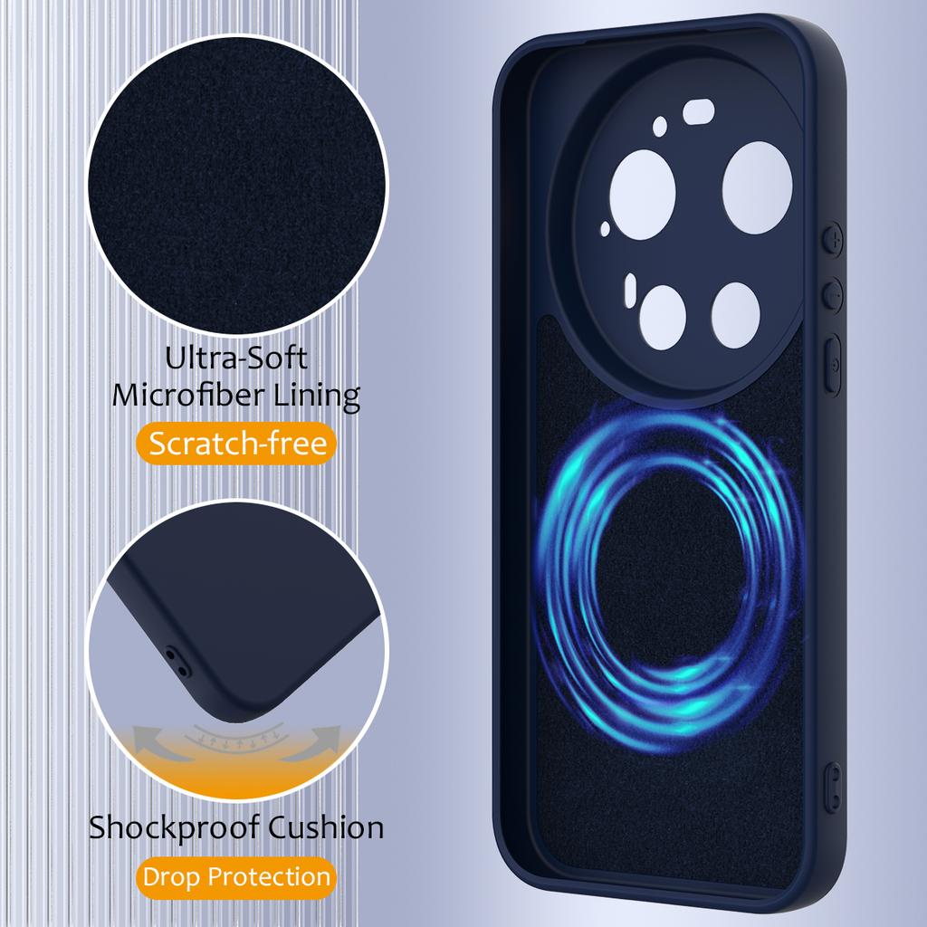 For iPhone 17 Pro Magnetic Case Hard PC + Soft TPU Shockproof Phone Cover Compatible with MagSafe