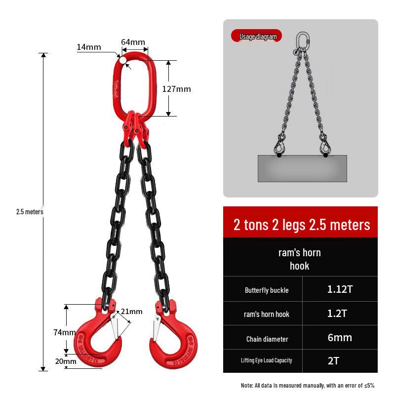 Heavy-Duty 2-Ton Lifting Chain Sling