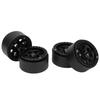 4Pcs RC Wheel Rim 1.9 Inch Aluminum Alloy Stable RC Car Wheel Hub for Axial SCX10 II III Black