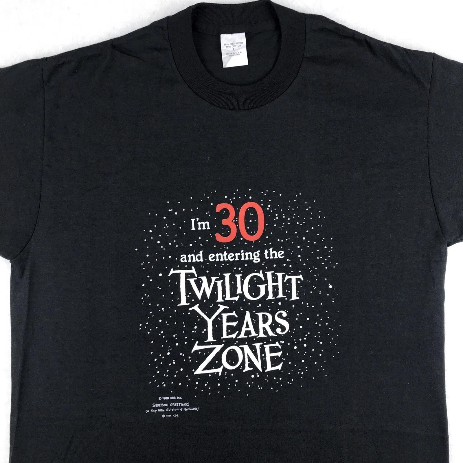 NOS vtg 80s I’M 30 & ENTERING TWILIGHT YEARS ZONE T-Shirt M joke single stitch L
