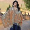 Scarf Women's New Bohemian Style Yunnan Dali Travel Imitation Cashmere Shawl Women's Artistic Cashew Flower Cape