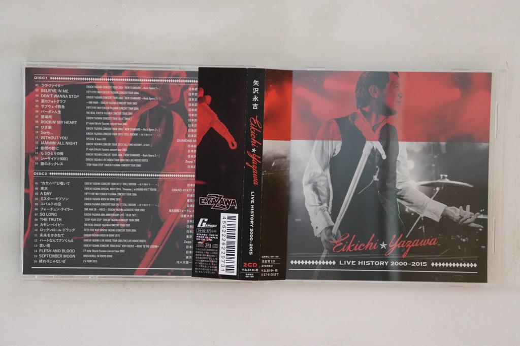 CD EIKICHI YAZAWA - Live History 2000-2015 GRRC4950 GARURU Japan Obi Japanese Pop/Rock Used