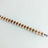Rose Gold Color Steel White/Black Ceramic Chain Link Bracelet for Men Women Bio Germanium Magnetic Wristband Femme Jewelry