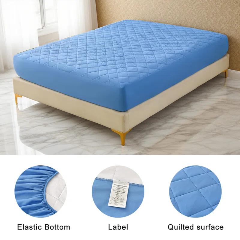 Protège-matelas imperméable Drap-housse, 1 pièce seulement, Résistant à la poussière et aux taches, Isolation de l'urine, Sans taies d'oreiller, Linge de lit minimaliste