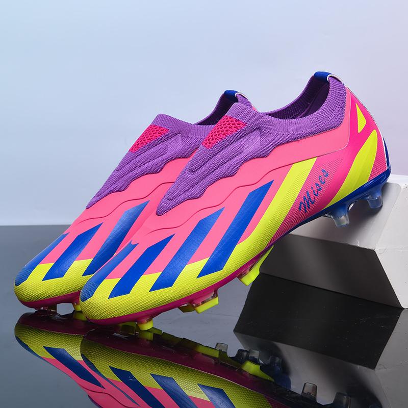 New Men Football Boots Cleats Outdoor Sport Training Breathable Soccer Shoes Long Spikes FG Boys Non Slip Match Comfortable