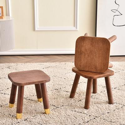Solid Wood Stool Stackable Outdoor Fishing Bench Home Living Room Stool Dining Table Stool Home Living Room Chairs and Stools