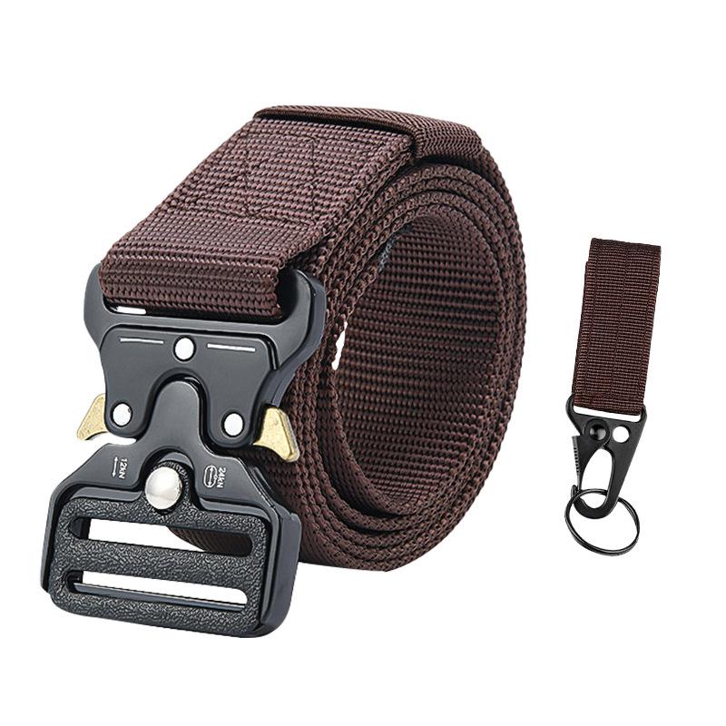 Elastic Tactical Nylon Belt with Alloy Buckle, Popular for Outdoor Use, Customizable Size
