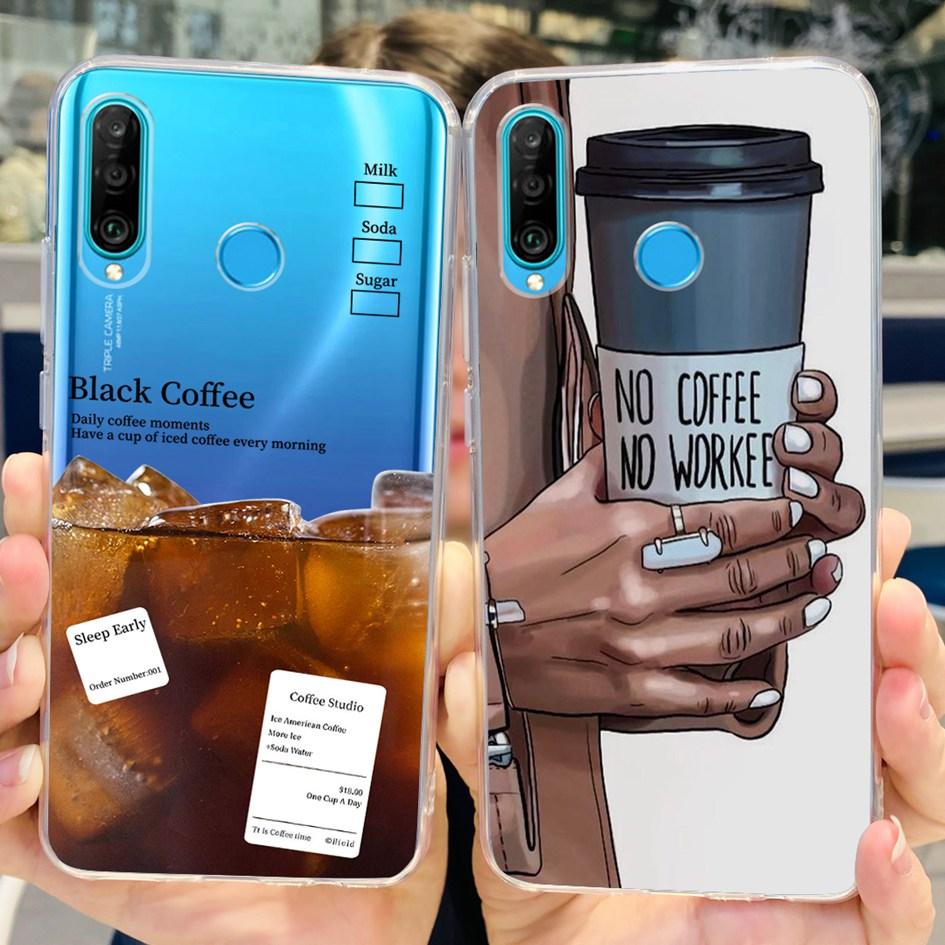 For Huawei P30 Lite Case MAR-LX1M MAR-L21A MAR-LX1A Cute Astronaut Cover Clear Silicone Bumper For Huawei P30 Pro Lite P 30 Capa