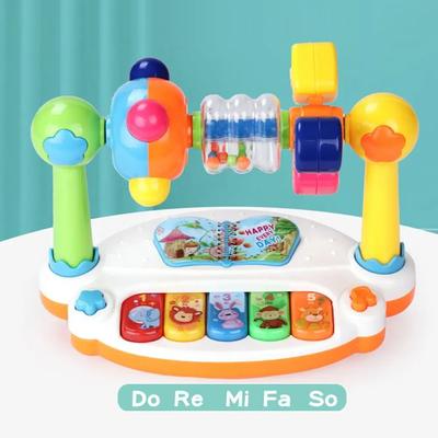 Elektronische Orgel Spielzeug Frühe Bildung Baby Aktivitätsset Klavier 5 Tasten Tastatur Musik Spielzeug für Kinder Musikinstrumente mit Licht
