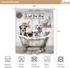 GAEFunny Dogs Shower Curtain Wash Your Paws Doggy Cute Lovely Rustic Animals for Kids Boys Girls Cartoon Rustic Farm Country F