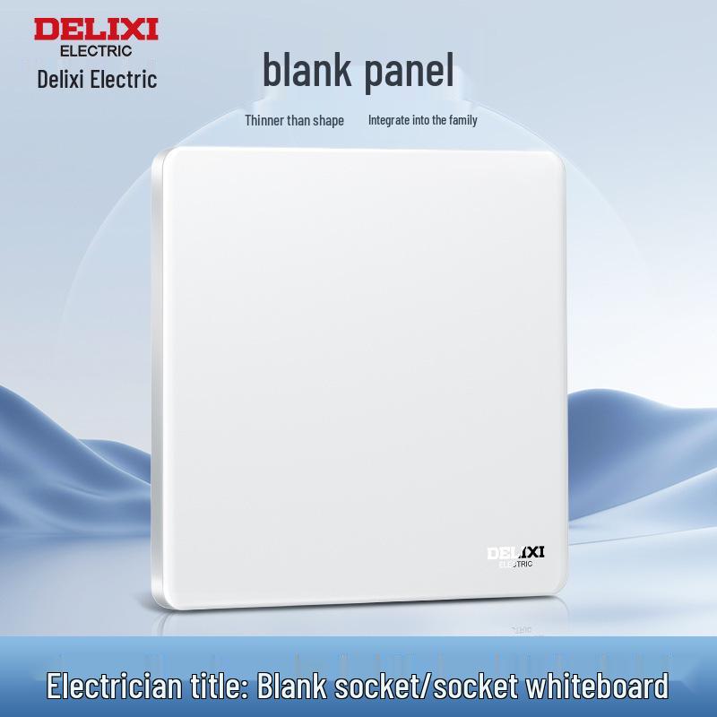Delixi Frameless 86 Type USB Wall Switch - Thin, Large National Standard Panel