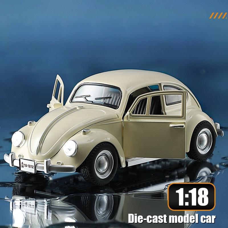 1/18 Volkswagen Beetle 1955 Alloy Metal Diecast Model Car Toy Car High Simulation Classic Collection Hobbies Holiday Gifts Child
