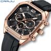 CRRJU New Watch 2311 Men's Watch Silicone Strap Six Pin Business Watch Casual Boys