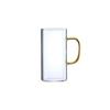 High-Temperature Resistant Glass Tea Cup with Handle - Transparent and Thickened for Juice and Milk