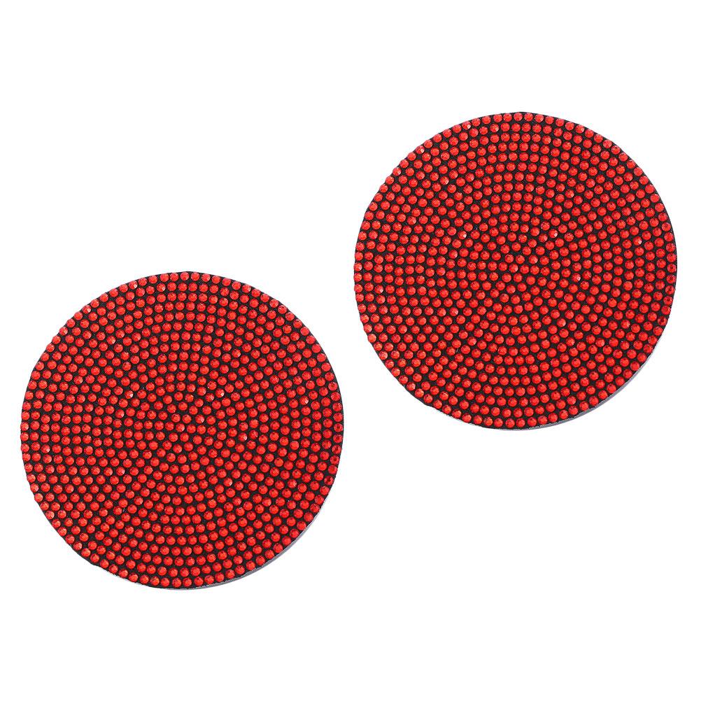 2 Peças Porta-Copos para Carro PVC Antiderrapante Almofadas para Porta-Copos de Carro Porta-Copos para Veículos com Strass de Cristal para Carros Acessórios Brilhantes da Moda