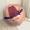 Western Cowboy Hat & Mustache Print Umbrella: Automatic Opening/Closing, Outdoor Protection, Travel Accessory, Lightweight & Durable 149