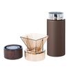 MOTTERU Coffee Drip Thermos Bottle 300ml (Brown) | Thermos Stainless Steel Bottle for Hot Coffee, Double-Layered Vacuum Wall, Insulated for Hot and Co