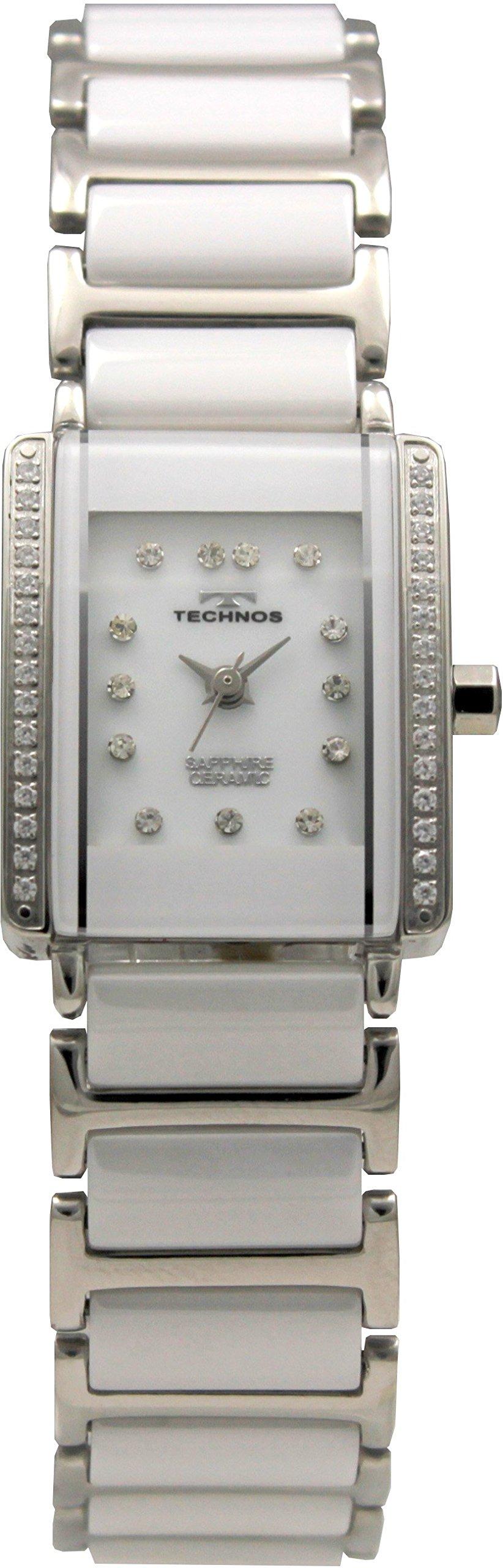 

[Technos] Керамические 3-стрелочные часы T9872TW женские белые