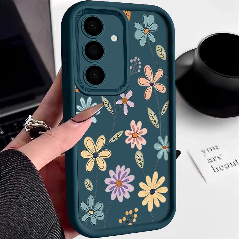 

Милый мультяшный чехол с цветами для Samsung Galaxy S25 S24 Ultra S23 S22 Plus S21 S20 FE A15 A16 A26 A34 A35 A36 A54 A55 A56 5G Capa Galaxy S25 Ultra