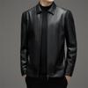 Genuine Leather Jacket for Men, Sheepskin, Middle-aged and Elderly Leather Jacket, Large Size Middle-aged Jacket