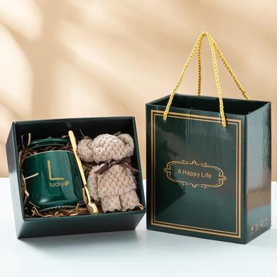 Keramikbecher-Set Hochwertige Geschenkbox Trinkgeschirr Niedliche Becher Espressotassen Teegeschirr Cafés Kaffeetasse Personalisierte Geschenke Frühstück