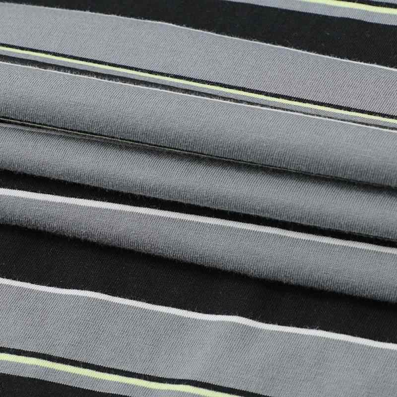 Nike Breathable Comfortable Outdoor Striped Sports Short Sleeve T-Shirt Men Tops Black Gray HJ0551-010