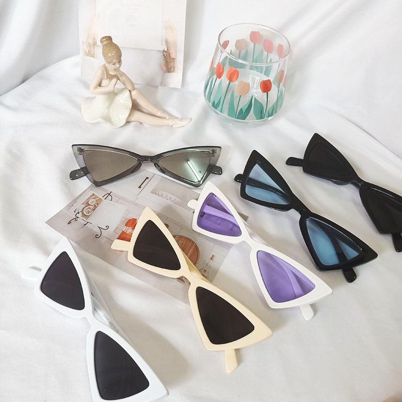 Sexy Cat Eye Triangle Sunglasses Retro Female UV400 Sun Glasses Streetwear Fashion Trendy Eyewear