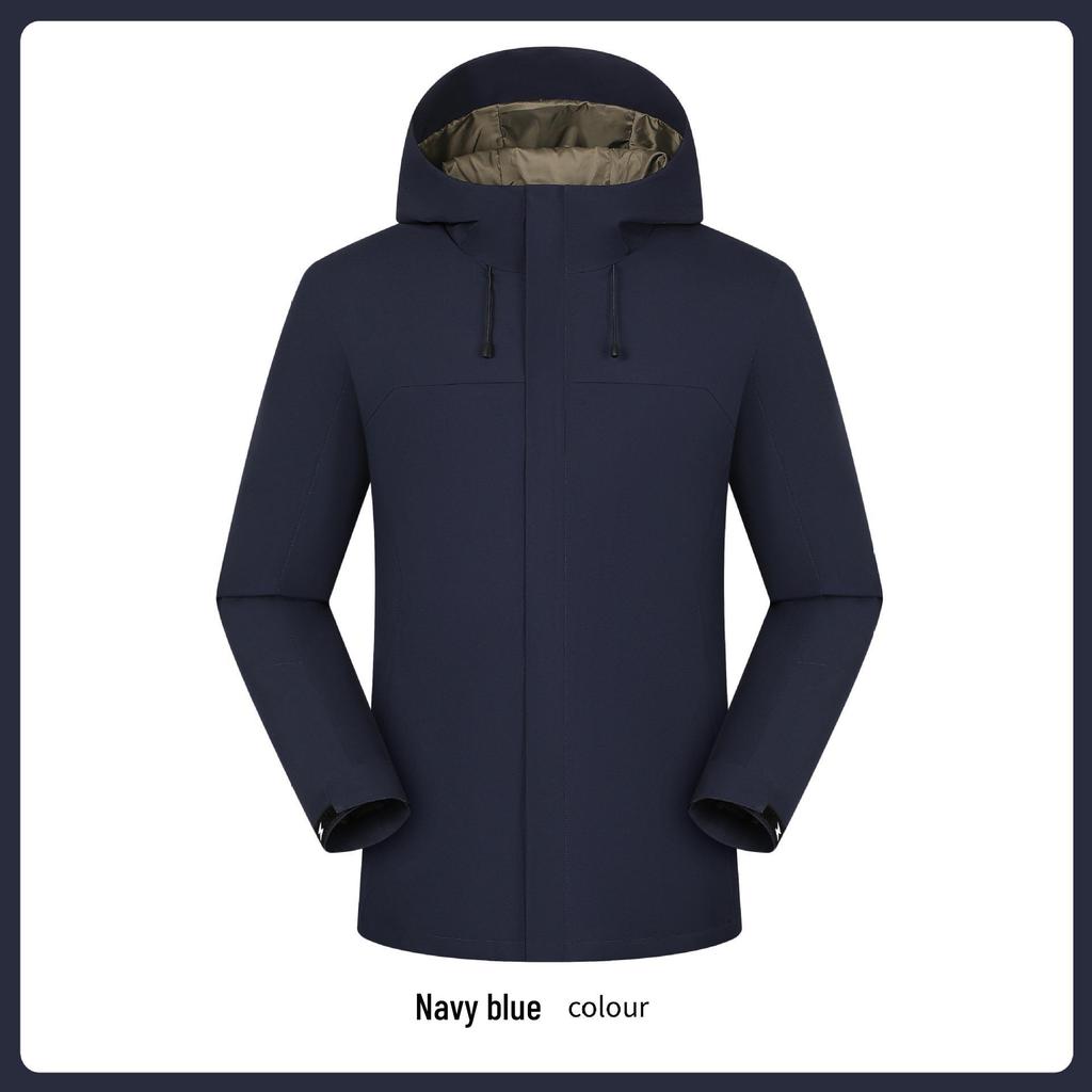 Custom Windbreaker with Printed Letters for Men's and Women's Workwear - Autumn/Winter Windproof Jacket with Embroidered Logo for Team Uniforms