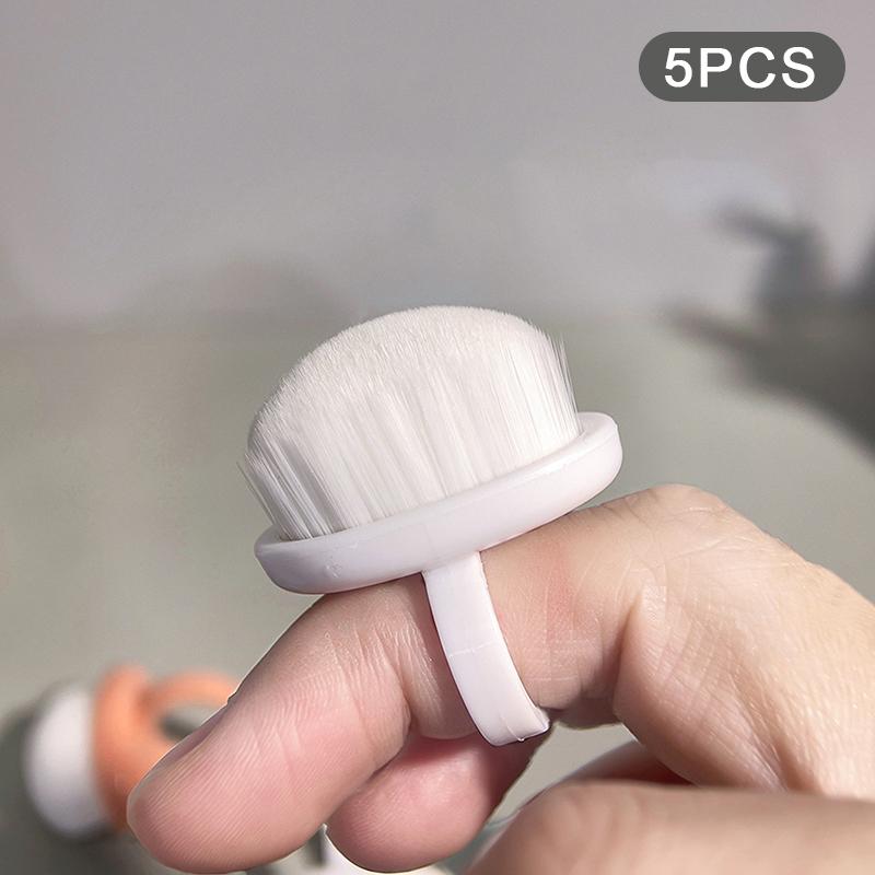 

5/10Pcs Ring Nail Brushes Dust Cleaner Manicure Professional Delicate Soft Brush Manicure Art Gel Polish Removal Tool 5Pcs белый