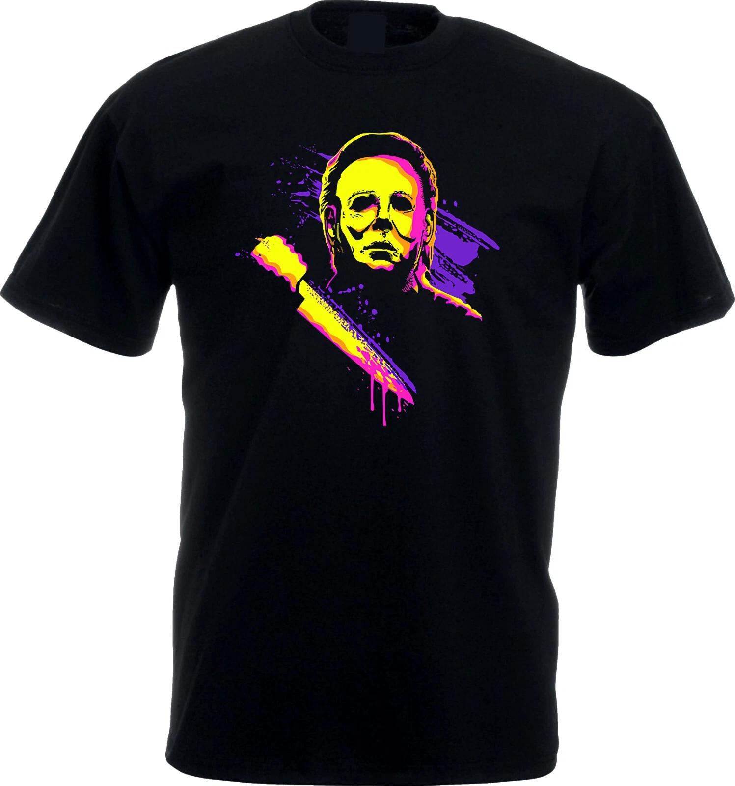 Micheal Myers Halloween 100% Cotton T-shirt Mens Tees Top,Halloween Horror Movie Tee,Unisex Adults Tee Top M