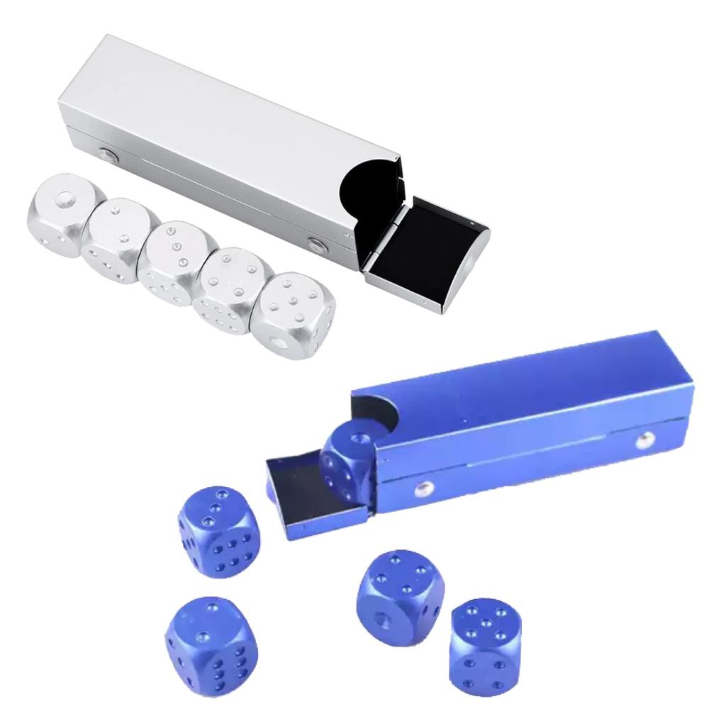 Felimoa 6-Sided Dice, Aluminum Alloy, Includes Case, Set of 10