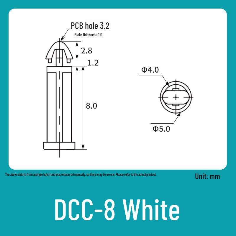 Flat-Bottomed Nylon Isolation Post for PCB Support
