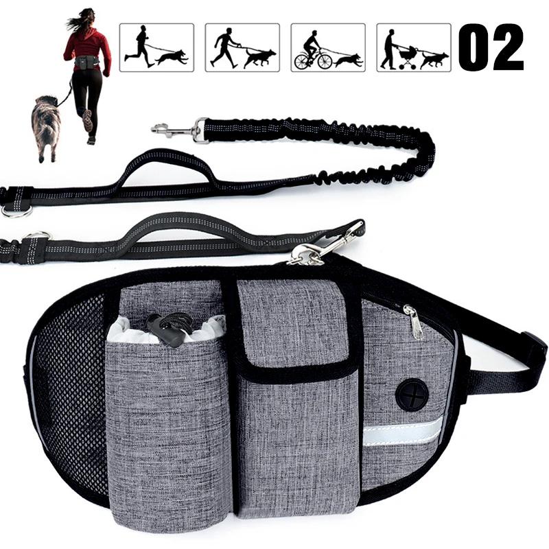 Outdoor Sports Dog Walking Waist Bag with Traction Rope Multifunctional Running Fitness Training Hands Free Pet Jogging Bag
